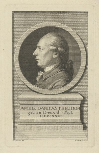 Porträt von François-André Danican Philidor 1726-1795, ca. 1790 von Gottlob August Liebe