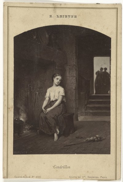 Fotoreproduktion eines Gemäldes von Aschenputtel von Eugène Joseph Lejeune von Goupil and Cie.