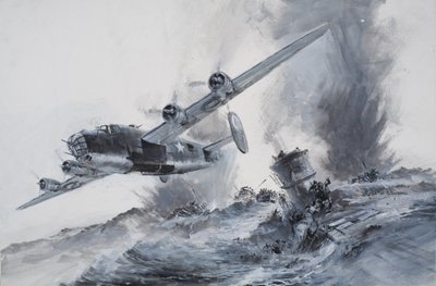 Das Sinken der Laconia im Jahr 1942 von Graham Coton