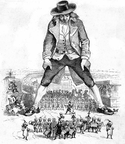 Illustration für Gullivers Reisen von Jonathan Swift von Grandville (1803 47)