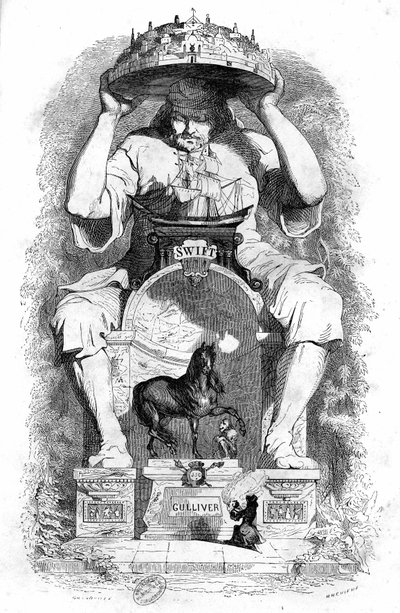Illustration für Gullivers Reisen von Jonathan Swift von Grandville (1803 47)