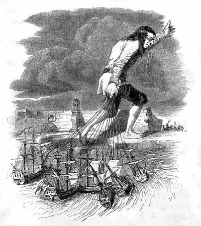 Illustration für Gullivers Reisen von Jonathan Swift von Grandville (1803 47)