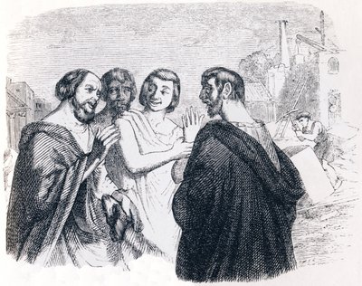 Rede des Sokrates - Fabeln von La Fontaine von Grandville