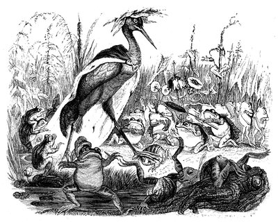 Die Frösche bitten den König, Illustration aus 