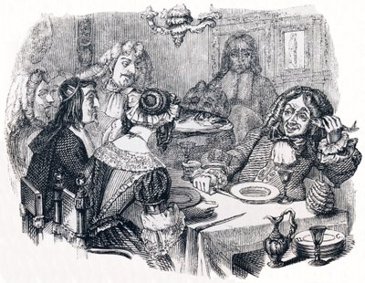 Der Lachende und die Fische - Fabeln von La Fontaine von Grandville