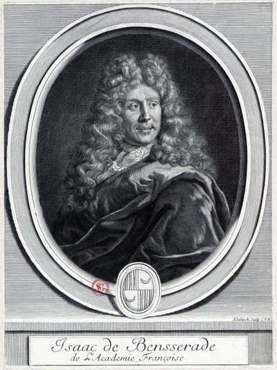 Isaac de Bensserade von der Académie Française von Gérard Edelinck