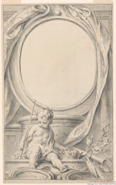 Entwurf für einen Rahmen um das Porträt von William Russell, erster Herzog von Bedford von Gravelot