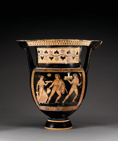 Apulische rotfigurige Säulenkrater, zugeschrieben der Letet-Gruppe, ca. 370-360 v. Chr. von Greek