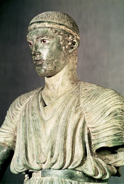 Detail des Delphi-Wagenlenkers, ca. 470 v. Chr. von Greek