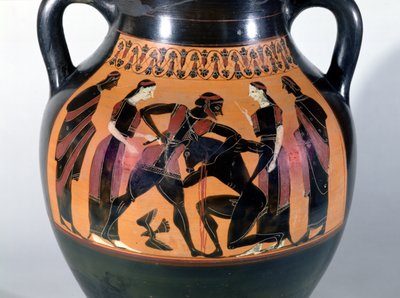 Theseus kämpft gegen den Minotaurus (Detail) von Greek