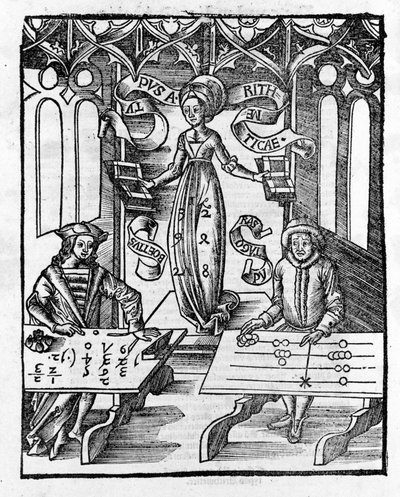 Freie Künste: Arithmetik - in „Margarita Philosophica“ von Gregor Reisch (1467-1525). Basel von Gregor Reisch