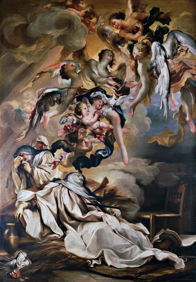 Tod der hl. Scholastika von Gregorio De Ferrari