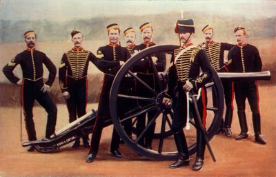 Sergeanten der Royal Horse Artillery mit einer 12-Pfünder, 1900 von Gregory and Co