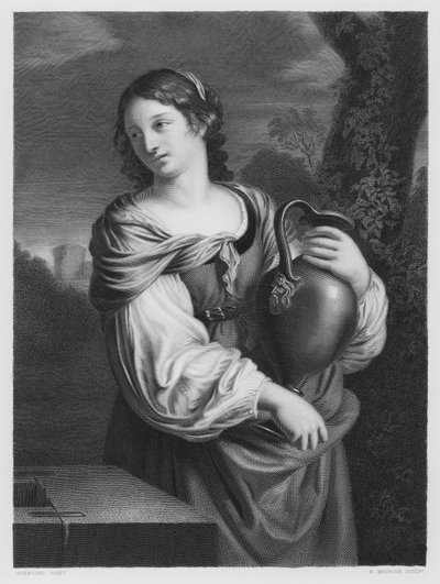 Die Frau von Samaria, nach dem Bild in der Königlichen Sammlung (Gravur) von Guercino