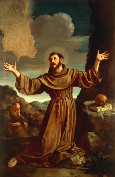 Der heilige Franz von Assisi empfängt die Stigmata von Guercino