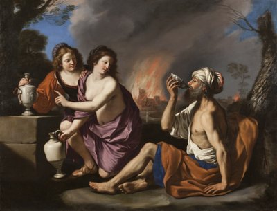 Lot und seine Töchter von Guercino
