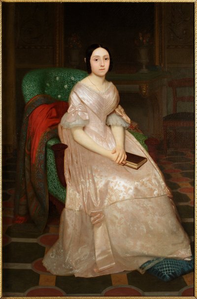 Porträt der Marquise Emilia Negrone Centurione, Gemälde von Giuseppe Frascheri (1809-1886) von Guglielmo Castoldi