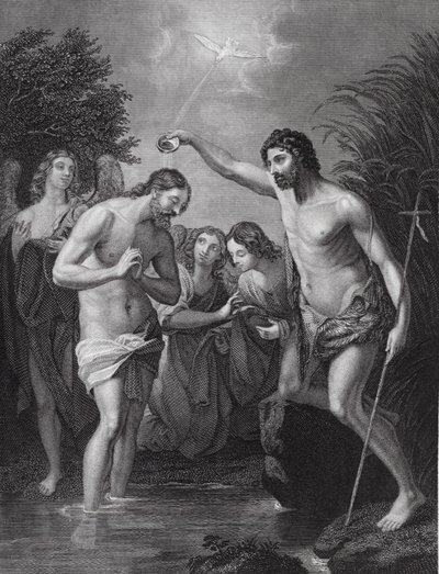 Johannes der Täufer tauft von Guido (after) Reni