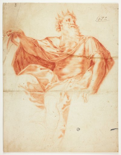 Studie für König David, mit Harfe und Psalmbuch von Guido Reni