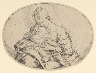 Die Jungfrau mit dem Jesuskind, ovales Komposition, ca. 1600-1640 von Guido Reni