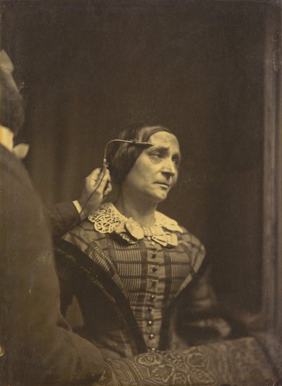 Aufmerksamkeit (links); Schmerzliche Aufmerksamkeit (rechts), 1854-1856, gedruckt 1862 von Guillaume-Benjamin-Armand Duchenne de Boulogne