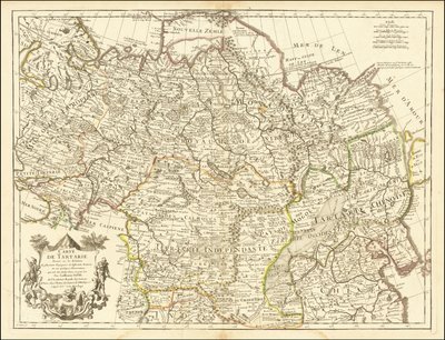 1706 Karte - Karte von Tartarie von Guillaume Delisle