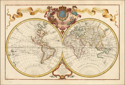 1720 Weltkarte - Mappemonde à l