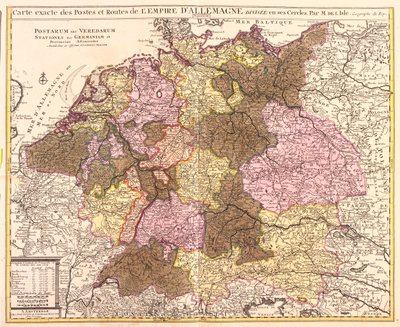 Belgien, Niederlande, Deutschland, Polen (Woiwodschaft: Pommern, Westpommern, Lebus, Niederschlesien), Tschechien (Region: Olmütz, Südmähren, Prag, Mittelböhmen, Südböhmen, Pilsen, Karlsbad, Ústí nad Labem, Liberec, Hradec Králové) von Guillaume Delisle