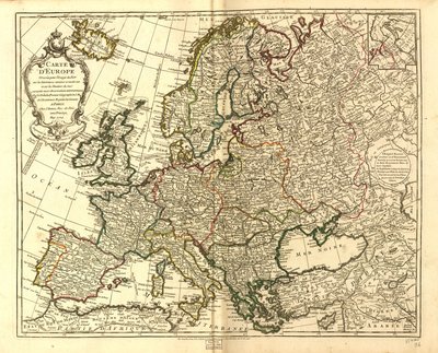 Karte von Europa von Guillaume Delisle