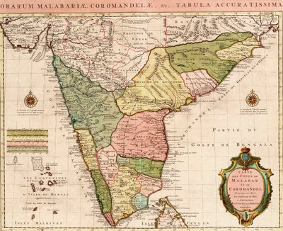 Karte des Indischen Ozeans, um 1722 von Guillaume Delisle