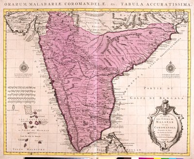Indien (außer Norden) von Guillaume Delisle