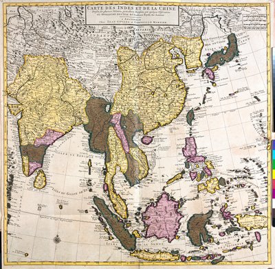 Pakistan, Indien, Nepal, Bhutan, Bangladesch, Sri Lanka, Ostchina, Nordkorea, Südkorea, Japan, Burma, Thailand, Laos, Vietnam, Kambodscha, Indonesien, Philippinen, Malaysia von Guillaume Delisle