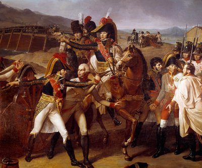 Überraschung der Brücke von Tabour am 14.11.1805 (Detail) von Guillaume Lethiere