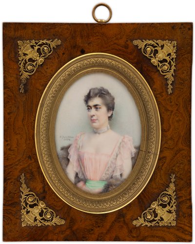 Miniaturporträt der Baronin Delort de Gléon die Jüngere von Gunnar Berndtson