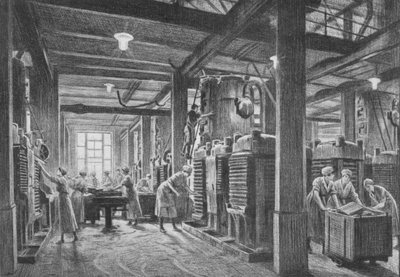 Eine moderne Ölsaaten-Zerkleinerungsanlage, ca. 1918 von Gunning King