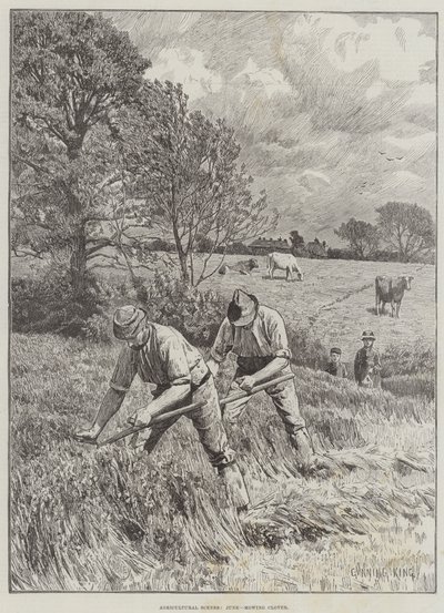 Landwirtschaftliche Szenen, Juni, Klee mähen von Gunning King