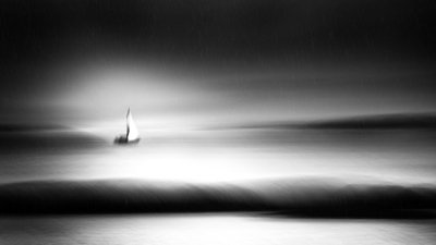 Träumerisches Segelboot-Meer von Gustav Davidsson