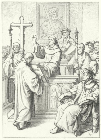 Martin Luther wird von Andreas Karlstadt an der Universität Wittenberg promoviert, 1512 von Gustav Ferdinand Leopold Konig