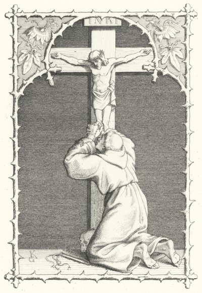 Martin Luther in geistiger Qual (Stich) von Gustav Ferdinand Leopold Konig