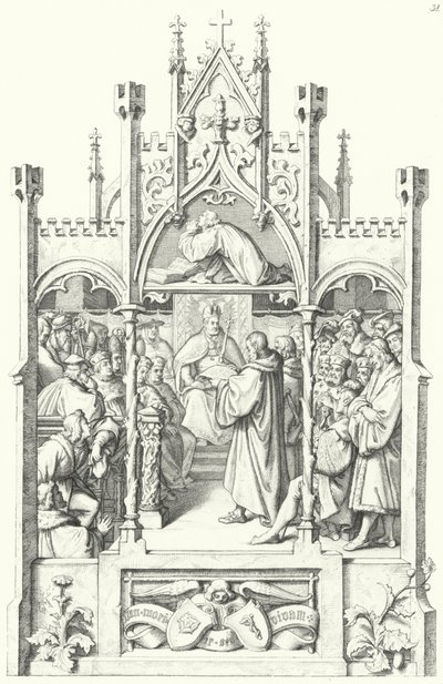 Szenen aus dem Leben von Martin Luther (Gravur) von Gustav Ferdinand Leopold Konig