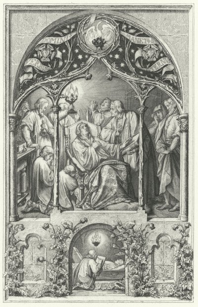 Der Tod von Martin Luther (Stich) von Gustav Ferdinand Leopold Konig