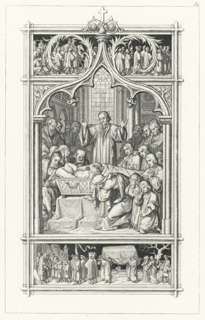 Das Begräbnis von Martin Luther (Stich) von Gustav Ferdinand Leopold Konig