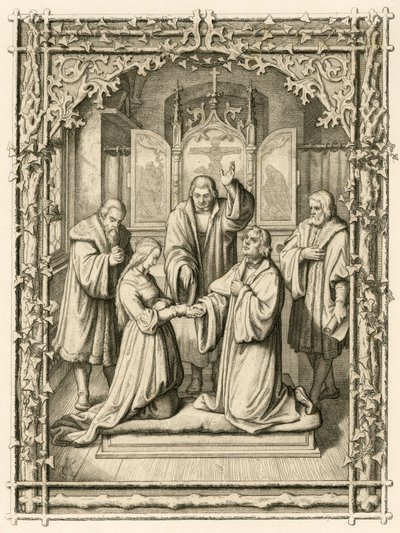 Die Hochzeit von Martin Luther und Katharina von Bora von Gustav Ferdinand Leopold Konig