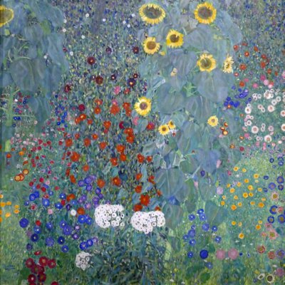 Bauerngarten mit Sonnenblumen von Gustav Klimt