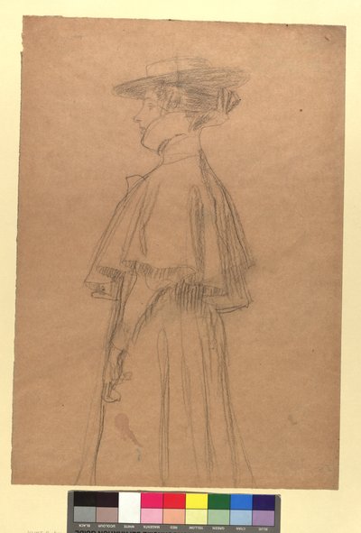 Dame mit Hut und Mantel von Gustav Klimt