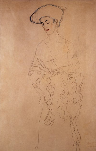 "Mit leichter Wendung nach links" von Gustav Klimt