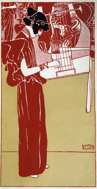 Musik - Zeichnung von Gustav Klimt, Anfang 20. Jahrhundert von Gustav Klimt