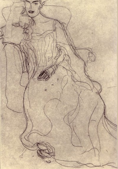 Studie für das Gemälde Bildnis Adele Bloch-Bauer I von Gustav Klimt