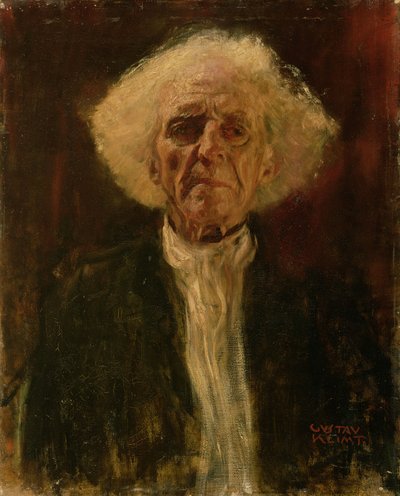 Studie des Kopfes eines blinden Mannes von Gustav Klimt