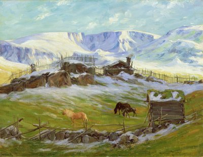 Morgensonne über dem Berg, Vaga von Gustav Wentzel